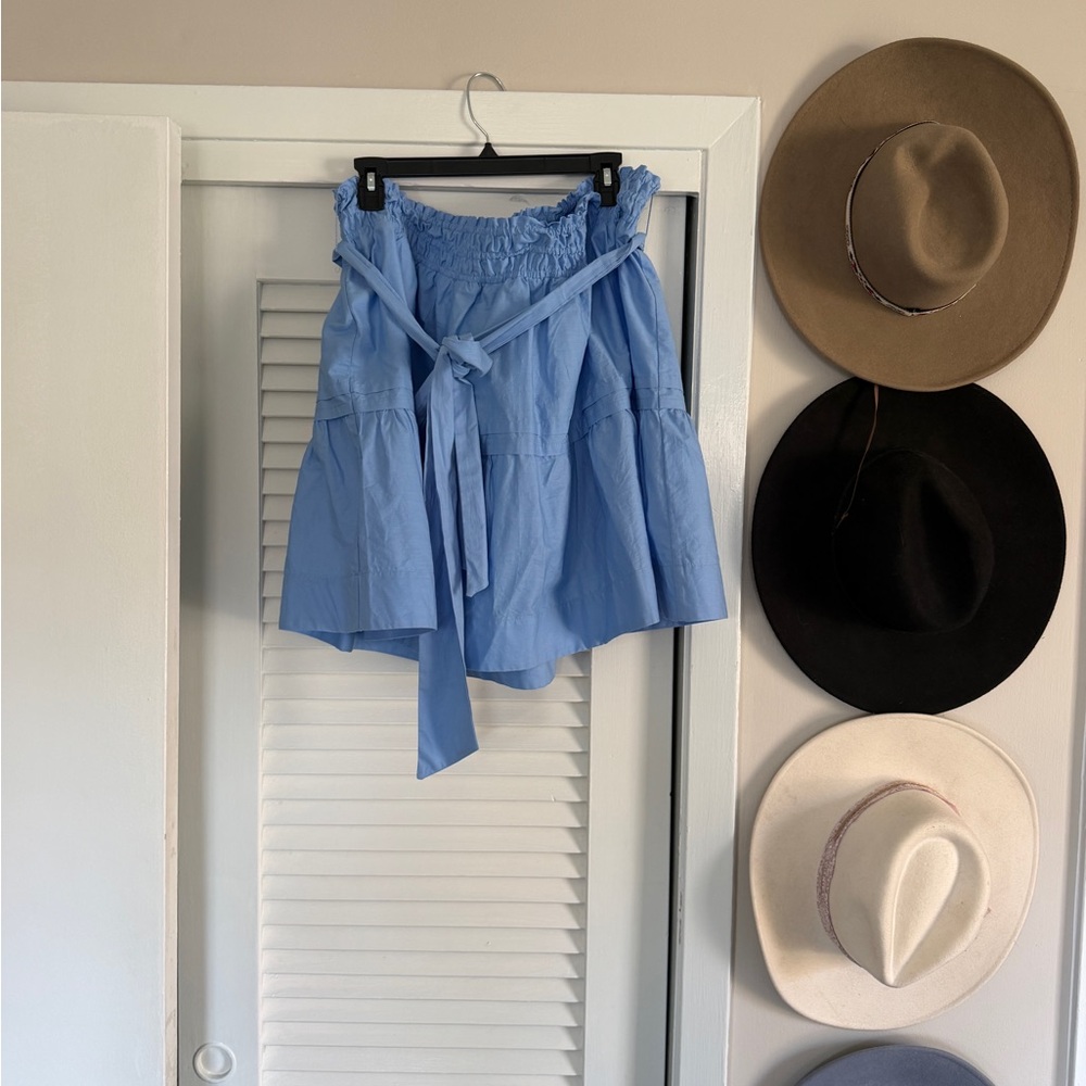 Anthropologie Light Blue Mini Skirt